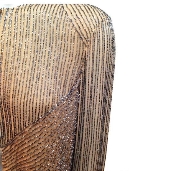 NWT PARKER Jazz Club Camel and Silver Beaded Jacket - Picture 5 of 6